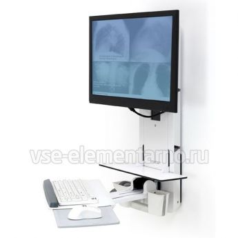 Рабочее место Ergotron 61-080-062, StyleView Vertical Lift, Patient Room, white