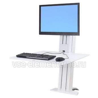 Рабочее место Ergotron 33-415-062, WorkFit-SR, Monitor Sit-Stand Desktop Workstation
