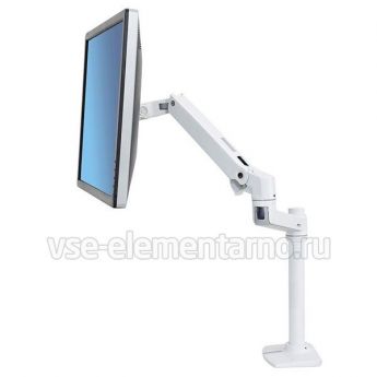 Кронштейн Ergotron 45-537-216, LX Desk Mount Monitor Arm, Tall Pole, белый