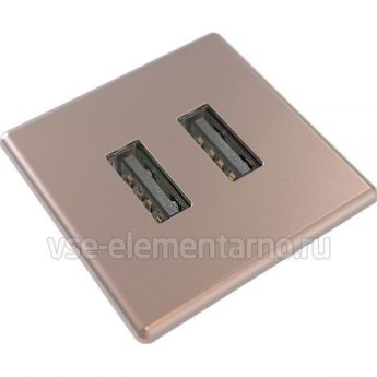 Розетка Kondator 935-PM31C, встраиваемая, розовый кварц