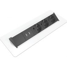 Розеточный блок Kondator 935-F300W, выдвижной, белый