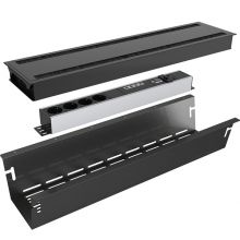Розеточный блок Kondator 935-K46DB, встраиваемый, чёрный