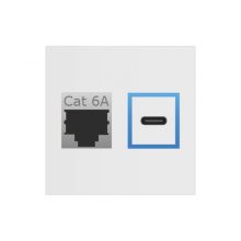 Модуль подключения ABL IMP 1xRJ45 Cat6A, USB-C, белый