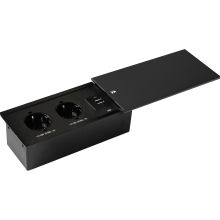 Розеточный блок Mebax JX-719K (серия JX), чёрный