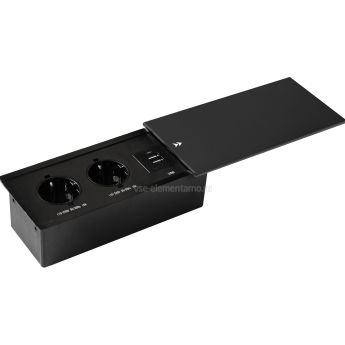 Розеточный блок Mebax JX-719K (серия JX), чёрный