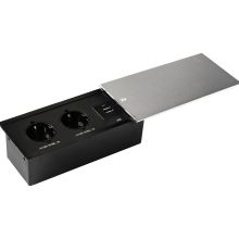 Розеточный блок Mebax JX-719K (серия JX), серебристый