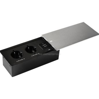 Розеточный блок Mebax JX-719K (серия JX), серебристый