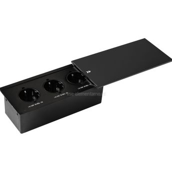 Розеточный блок Mebax JX-719J (серия JX), чёрный