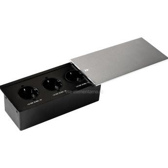 Розеточный блок Mebax JX-719J (серия JX), серебристый