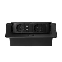 Розеточный блок Mebax MX-226(O)-USB/BK/CB (серия 226), выдвижной, чёрный