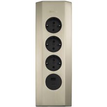 Розеточный блок Mebax G5003N-2AC (серия 50F), серебристый