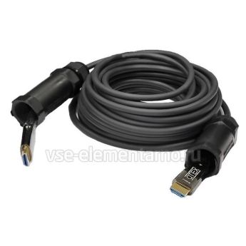 Кабель HDMI-HDMI Qtex HFOC-100A-10 (10 м)
